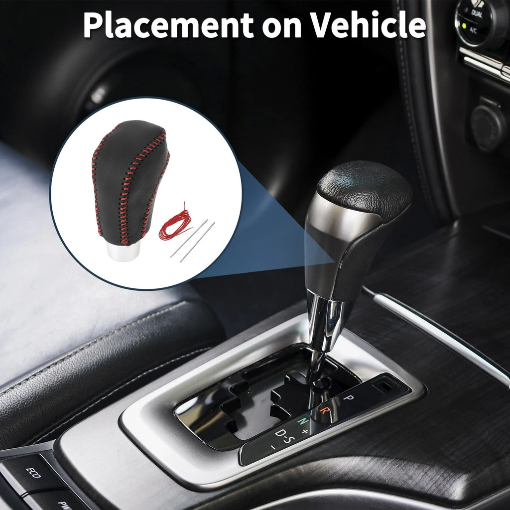 Gear Shift Knob Cover for Volkswagen Jetta (2012–2019) Black Red