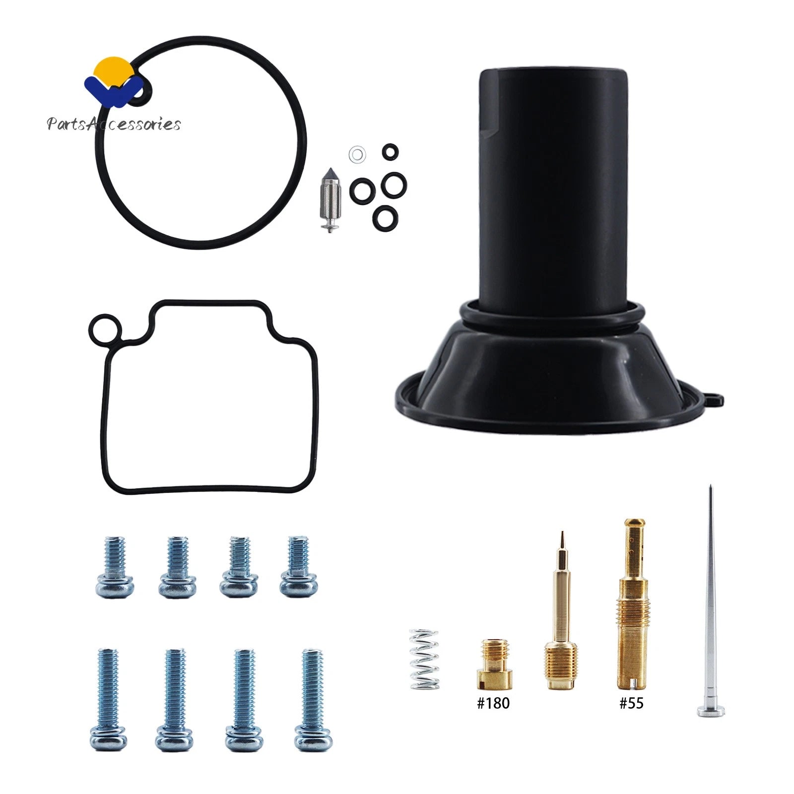 Carburetor Rebuild Kit for Honda VTX1300C VTX1300R VTX1300S (2003–2009) 16111-MEA-671