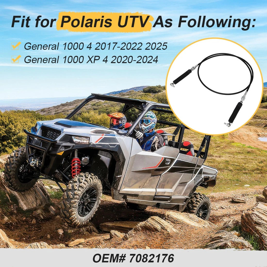 Gear Shift Cable 7082176 for Polaris General 1000 (2017–2022)