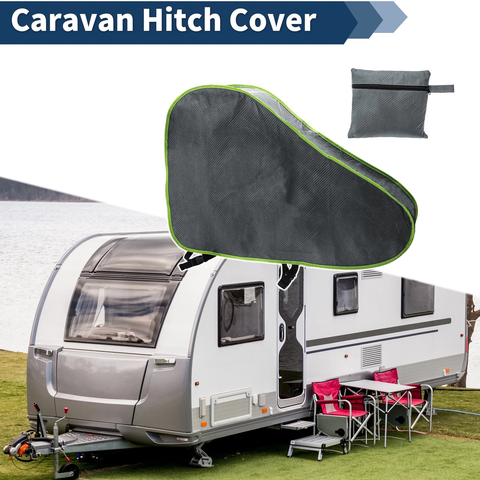Caravan Hitch Cover Waterproof Trailer Jack Cover for Caravan (1990–2020)