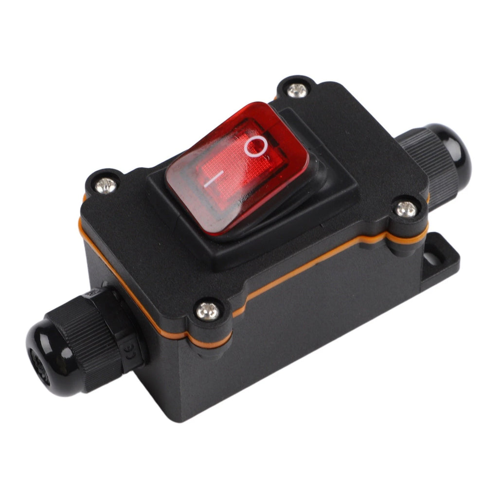 IP65 Waterproof Heavy Duty Switch Box 12V 20A with Red Light