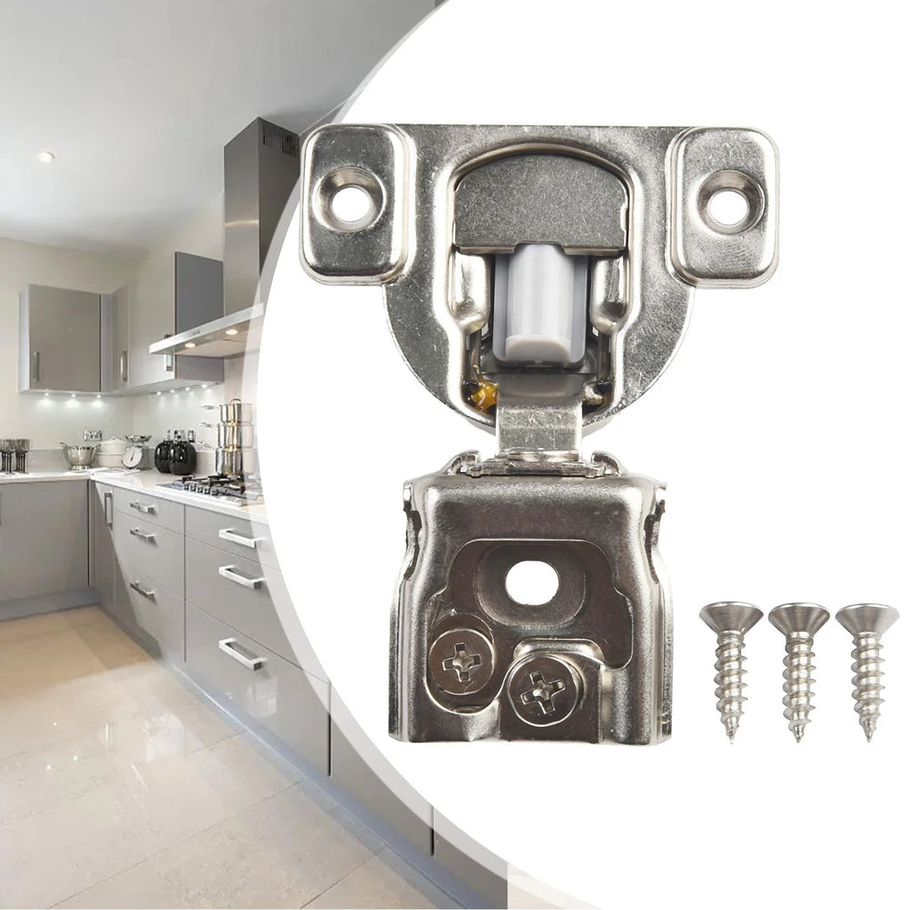 Overlay soft close hinges for kitchen cabinets (6 way, silver)