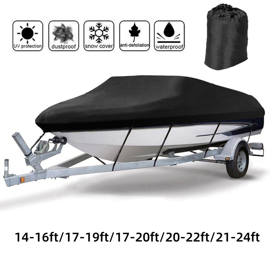 Boat Cover for V-Hull Runabout (Waterproof, Trailerable)