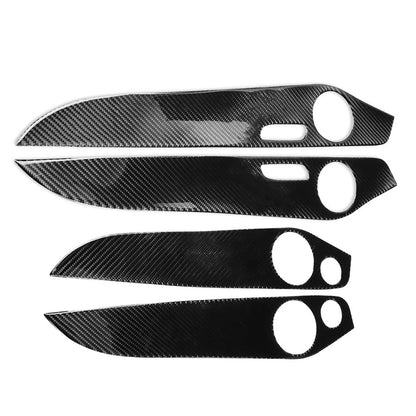 Interior Door Panel Cover Trim for GLC Class X253 (2016–2021) Carbon Fiber Black