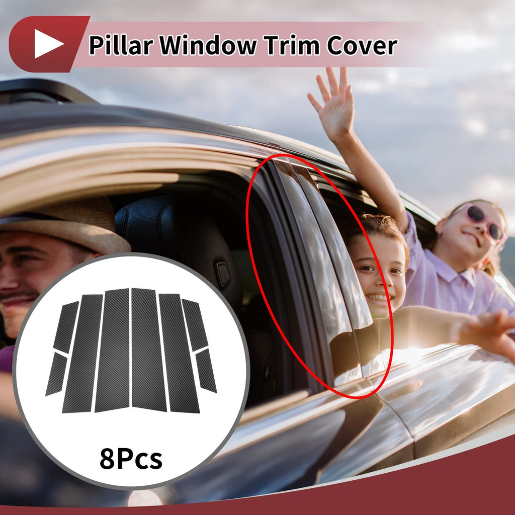8 Pcs Door Pillar Window Trim Replacement for Honda HRV (2022–2022)