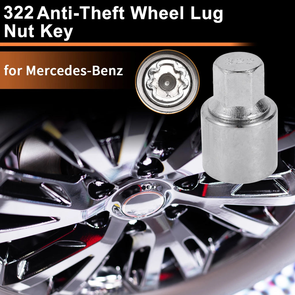 Wheel Lock Lug Nut for Mercedes-Benz Locking Nut Key Socket Removal Tool (2000–2020)