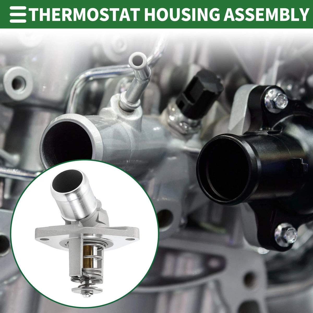 Engine Coolant Thermostat Housing Assembly for Kia Sedona (2019–2021) Sorento (2019–2020)