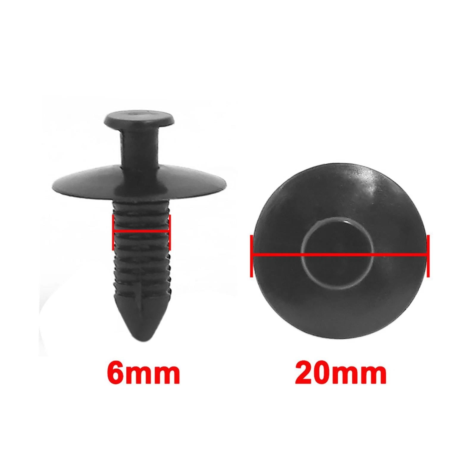 10 Pcs 6mm Hole Push Rivet Retainer Fastener for BMW Bumper (2000–2025)