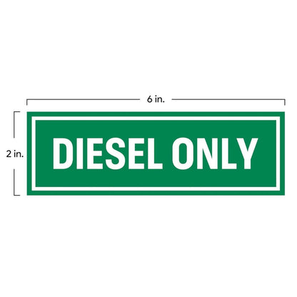 4 Pack Diesel Only Sticker for Fuel Containers (Boats)