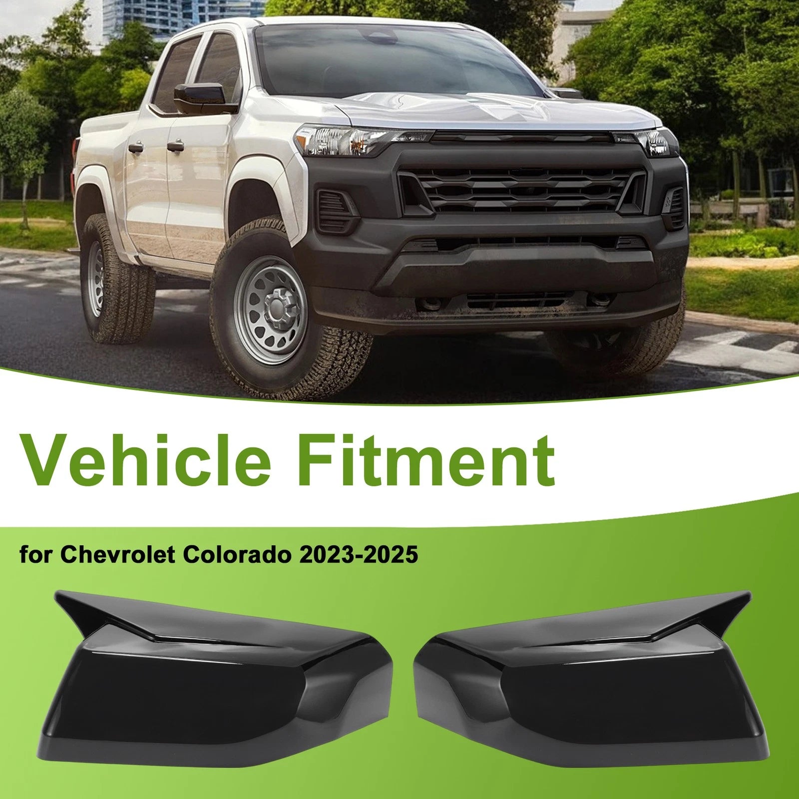 Mirror Cover Cap Replacement Gloss Black Pair for Chevrolet Colorado (2023–2025)