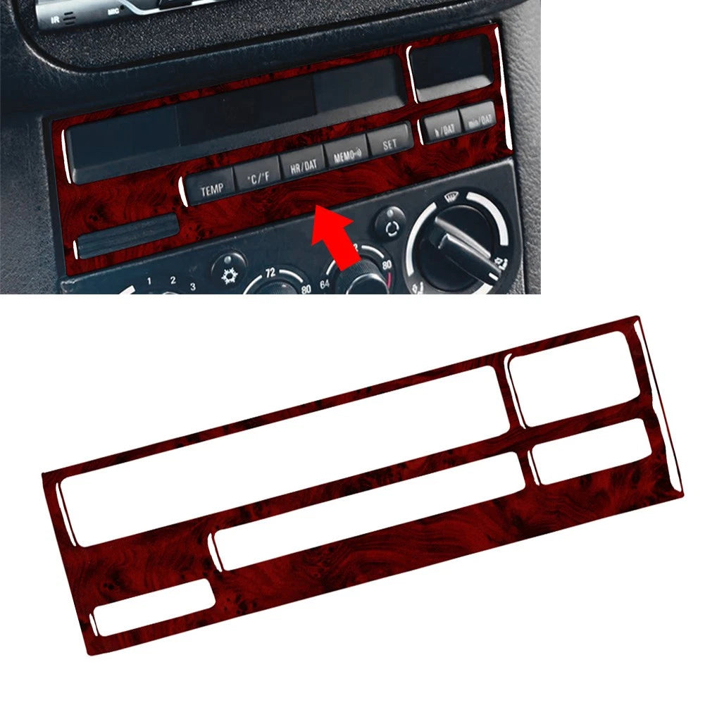 Red Wood Grain CD Button Panel Cover Trim for BMW 3 Series E36 (1994–1996)