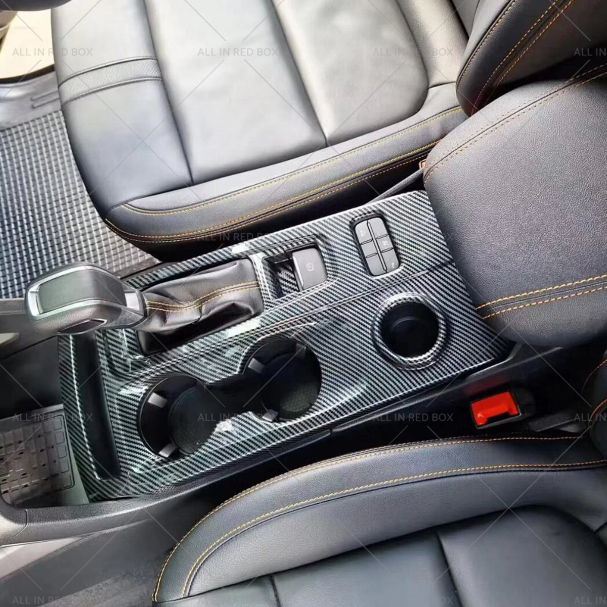 Carbon Gear Shifter Panel Console Protector Trim for Ford Ranger Raptor (2019–2023)