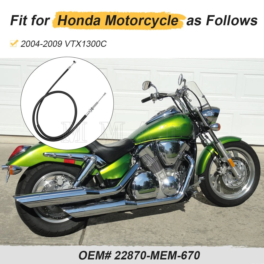 Clutch Control Cable for Honda VTX1300C (2004–2009)
