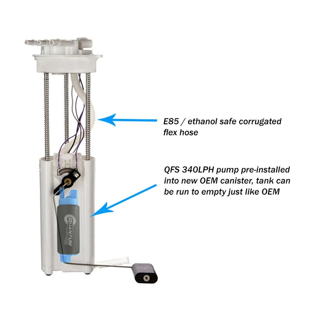 QFS Fuel Pump Module E3952M for S10 Sonoma (1997–2002) 340LPH