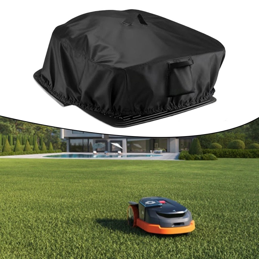 Protective Cover for Lawn Robot with Drawstring and Carry Handle