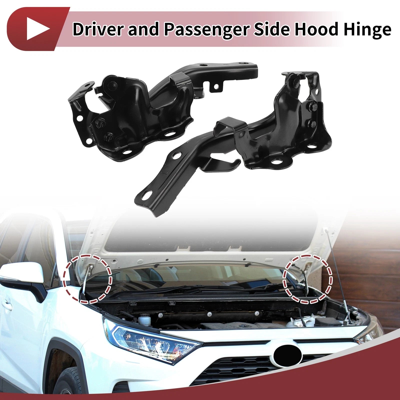 Hood Hinge Set for Lexus GX460 (2010–2021) Front Bonnet Brackets Pair