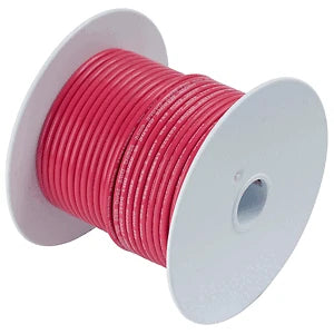 100' Red 18 AWG Tinned Copper Wire for Ancor 100810