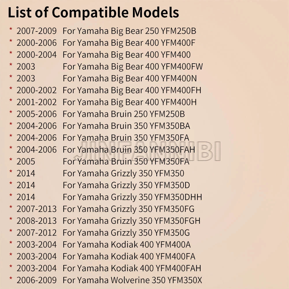 Brake Drum Dust Seal Kit for Yamaha Big Bear Bruin Wolverine Kodiak (250-400)