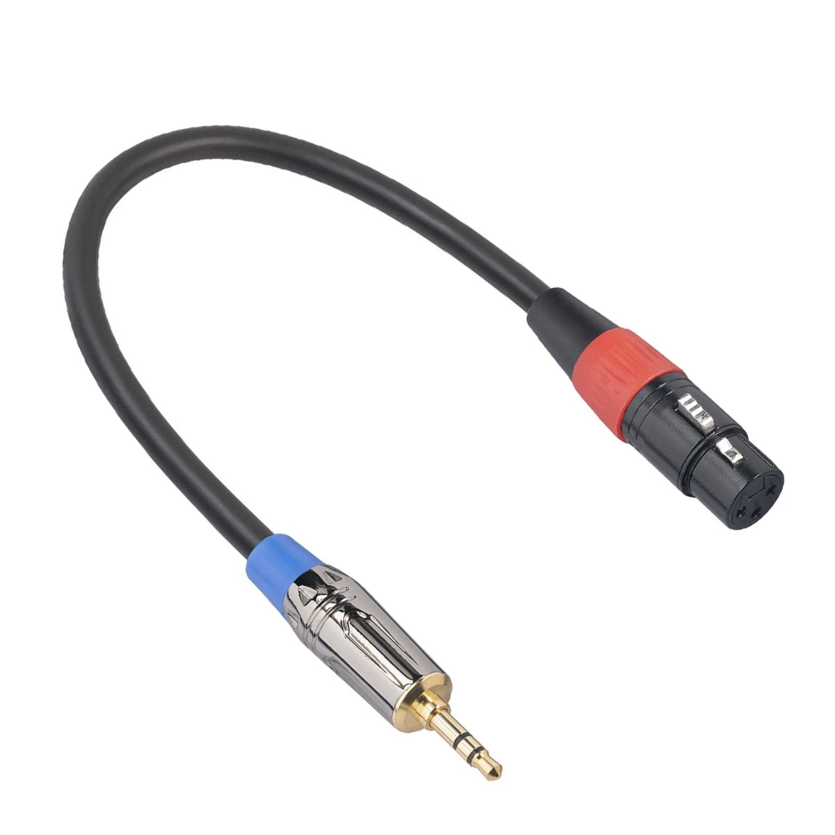 3.5mm TRS Male to 3Pin XLR Female Cable for Live Streaming (0.3m)