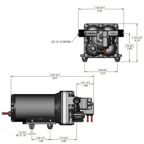 Shurflo Blaster II Washdown Pump 12V 3.5 GPM 4238-121-E07