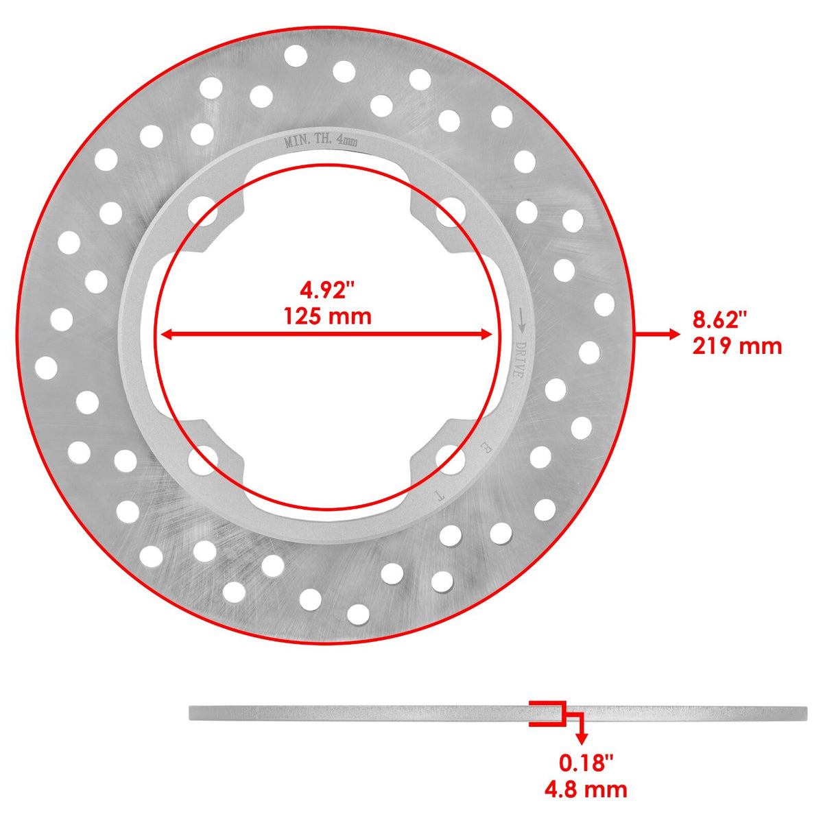 Rear Brake Disc Rotor Replacement for Honda Pilot (2016–2022)