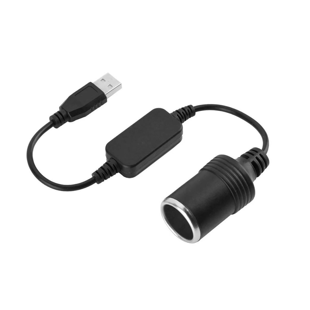 USB Car Voltage Conversion Line Socket Power Adapter Charger Cable Kit for
