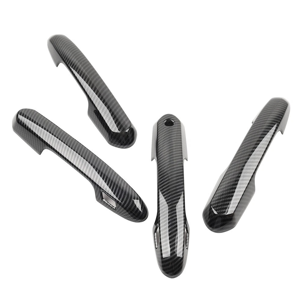 Carbon Fiber Pattern Side Door Handle Cover Trim Fit Toyota RAV4 2019 2020