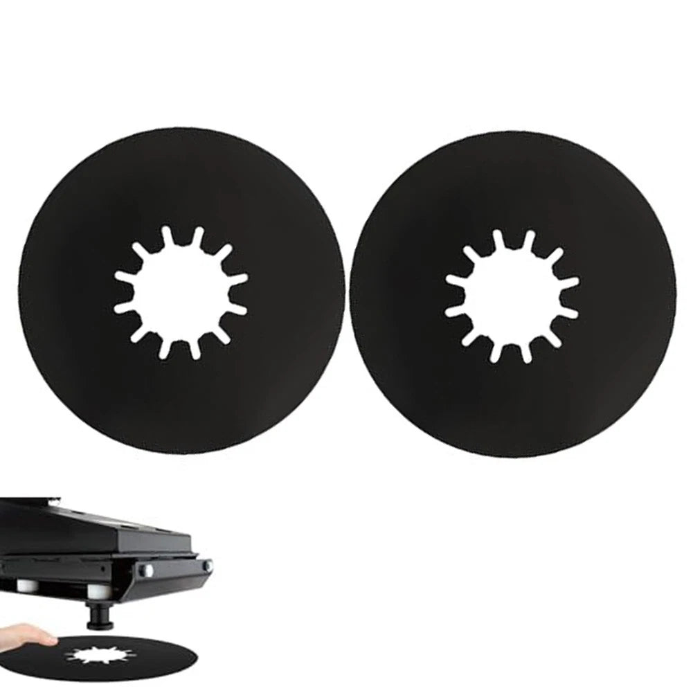 2 Pack 10in Black 5th Wheel Hitch Lube Plate for Smooth Kingpin Contact