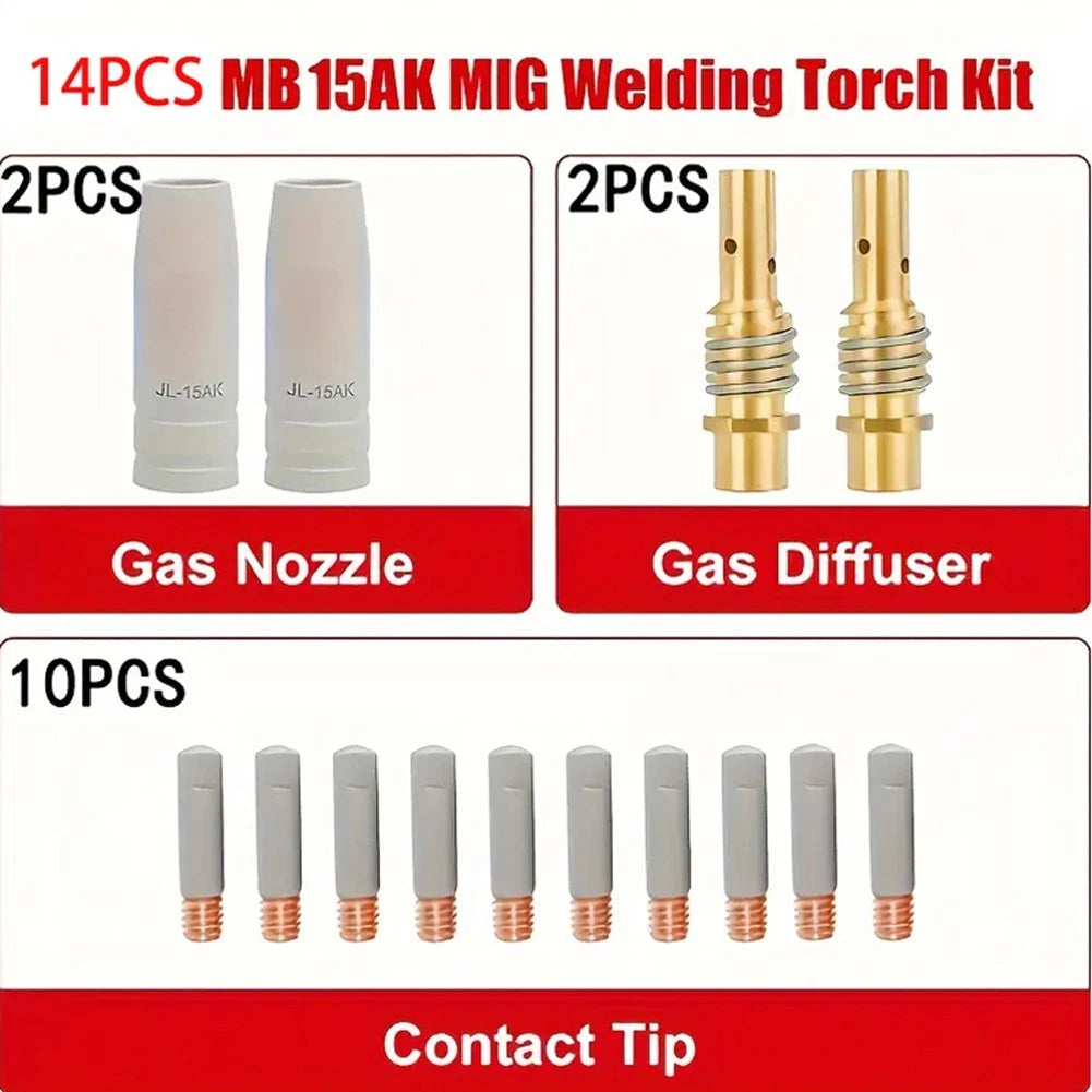 14pc Welding Nozzle Kit for Industrial and Automotive Welding