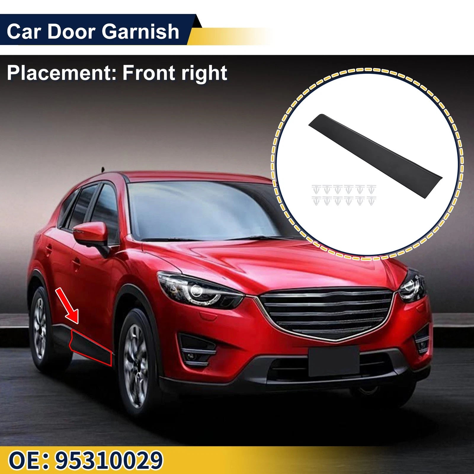 Door Side Lower Trim Front Right No. 95310029 for Buick Encore (2013–2019)