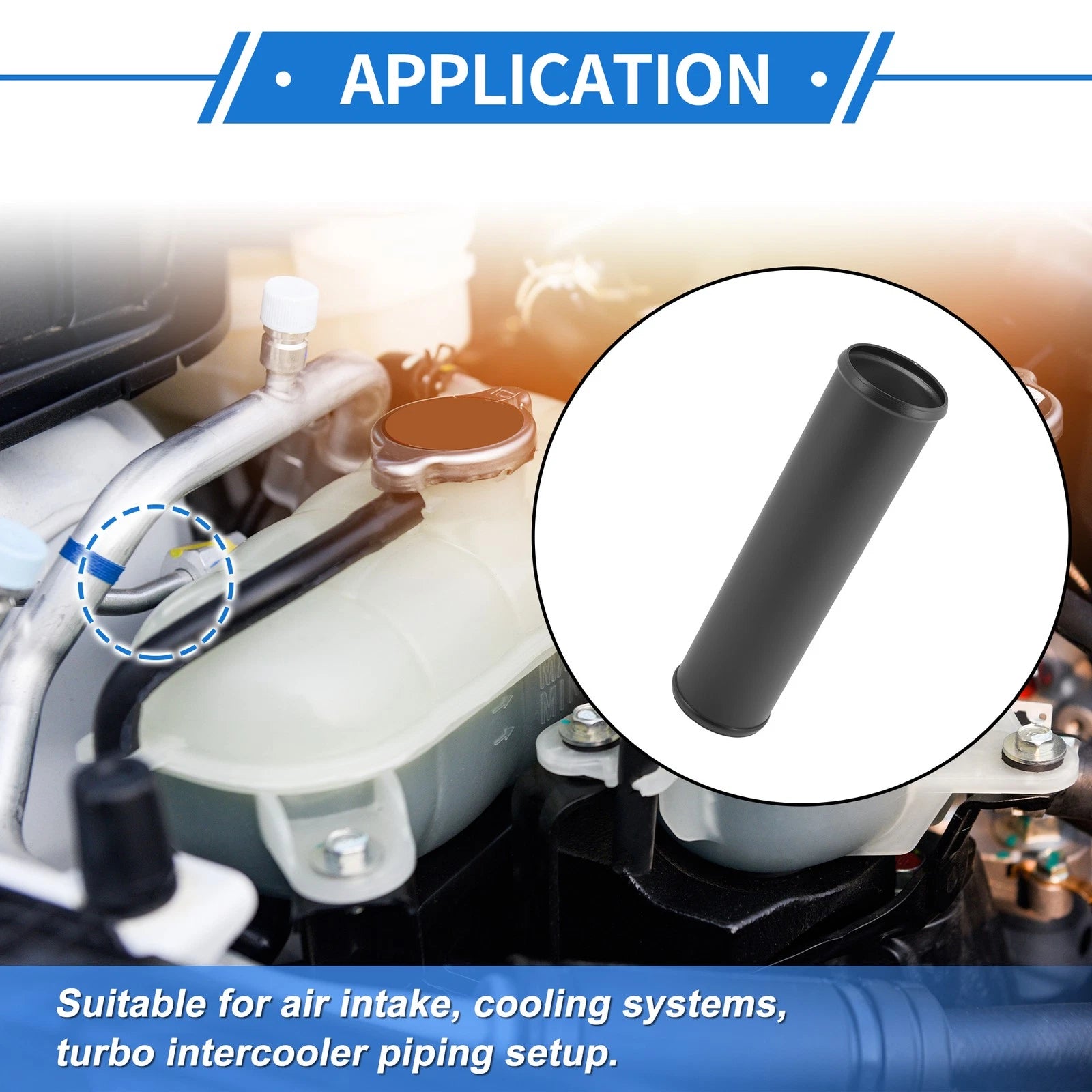 2.99"OD Intercooler Pipe for Universal Applications (0° Angle, 12" Length)