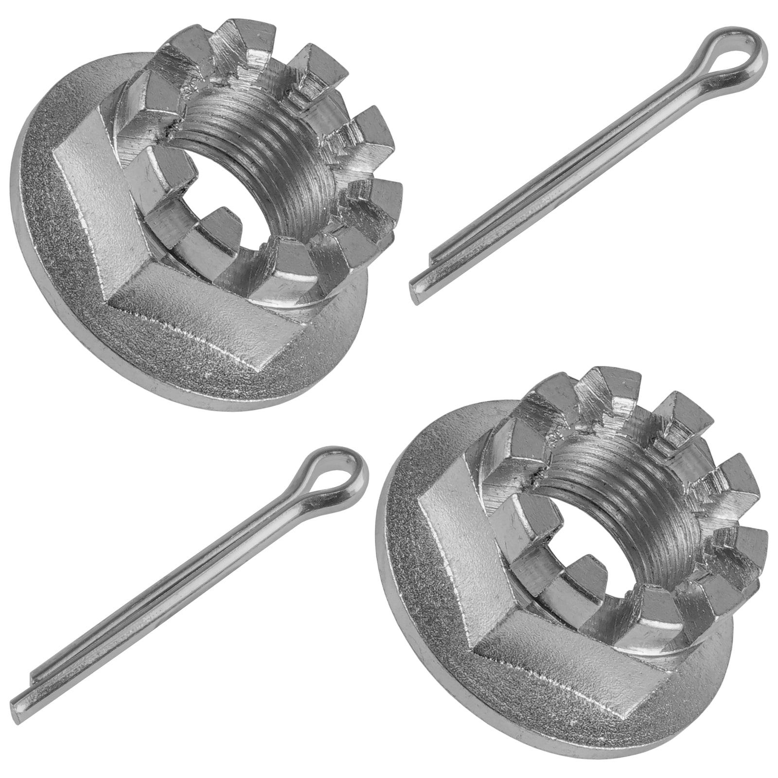 Front Axle Castle Nuts and Pins Set for Honda TRX420 Rancher (2007–2013)