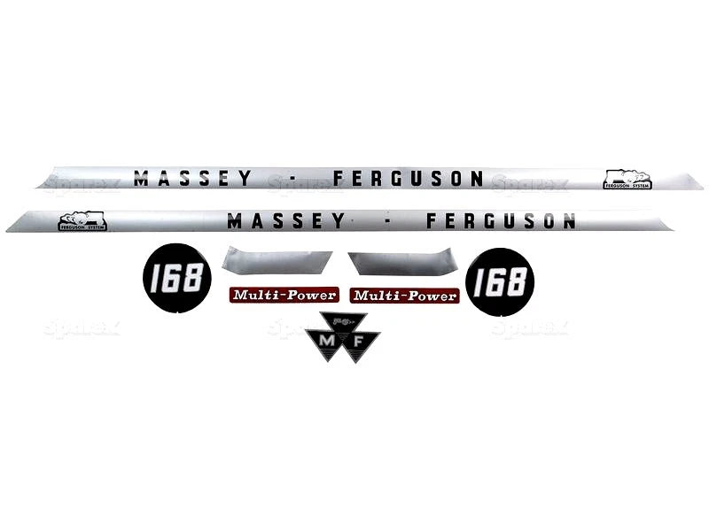Complete Bonnet Decal Set for Massey Ferguson 168
