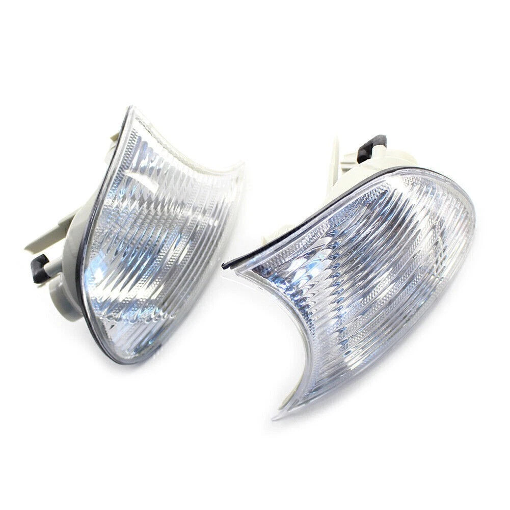 Set of 2 Corner Light Clear Lens for BMW E46 3-Series 2000–2001