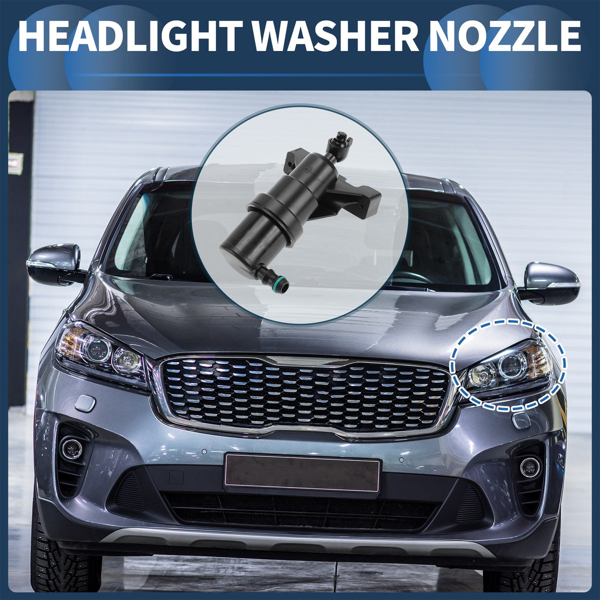 Front Driver Side Headlight Washer Nozzle Replacement for BMW 750i (2012–2019)