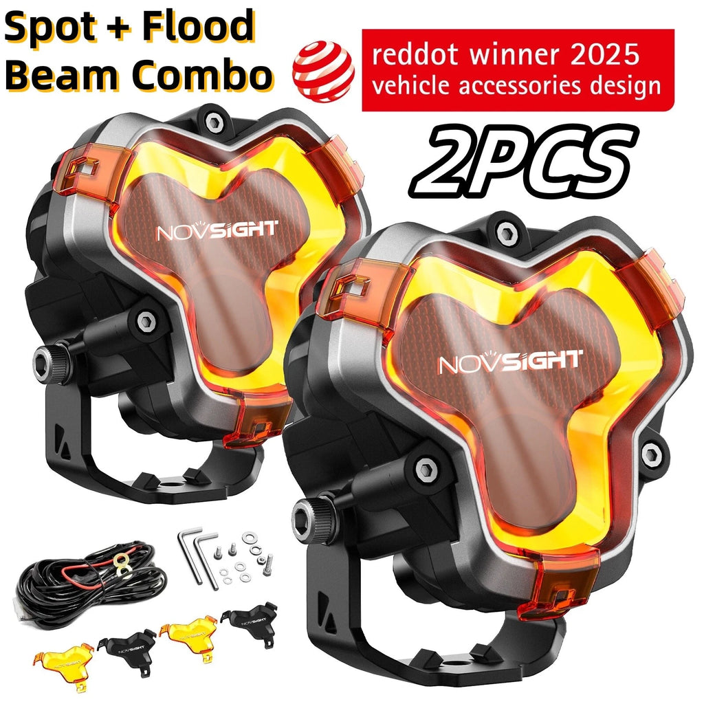 2X 3" LED Work Pod Lights for Off Road Camping (6000K)