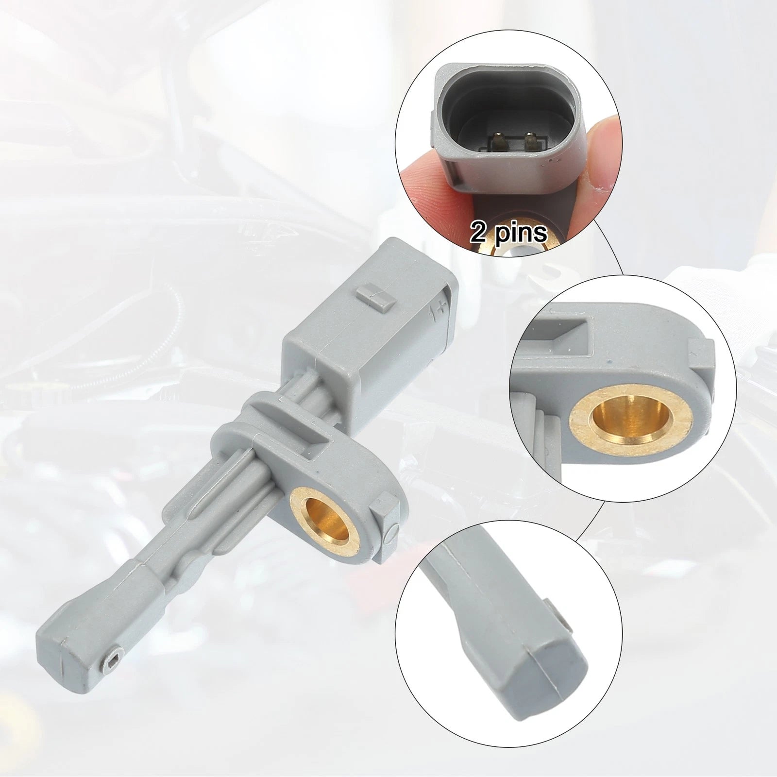 2pcs Rear Left Right ABS Sensor Replacement for Audi A3 Volkswagen Golf (2005–2015)