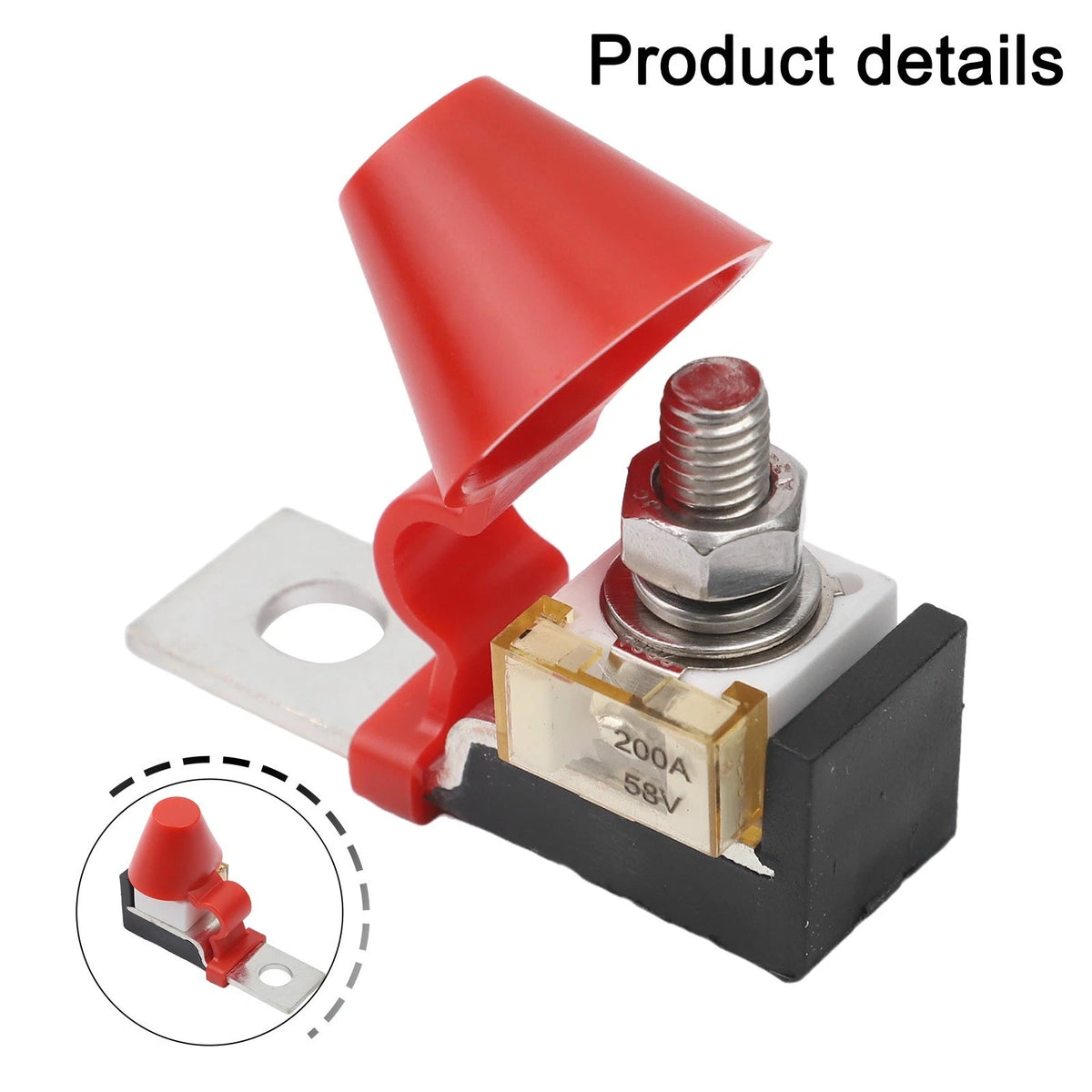 Fuse Holder Kit 100A 150A 200A 250A with Red Insulating Cap