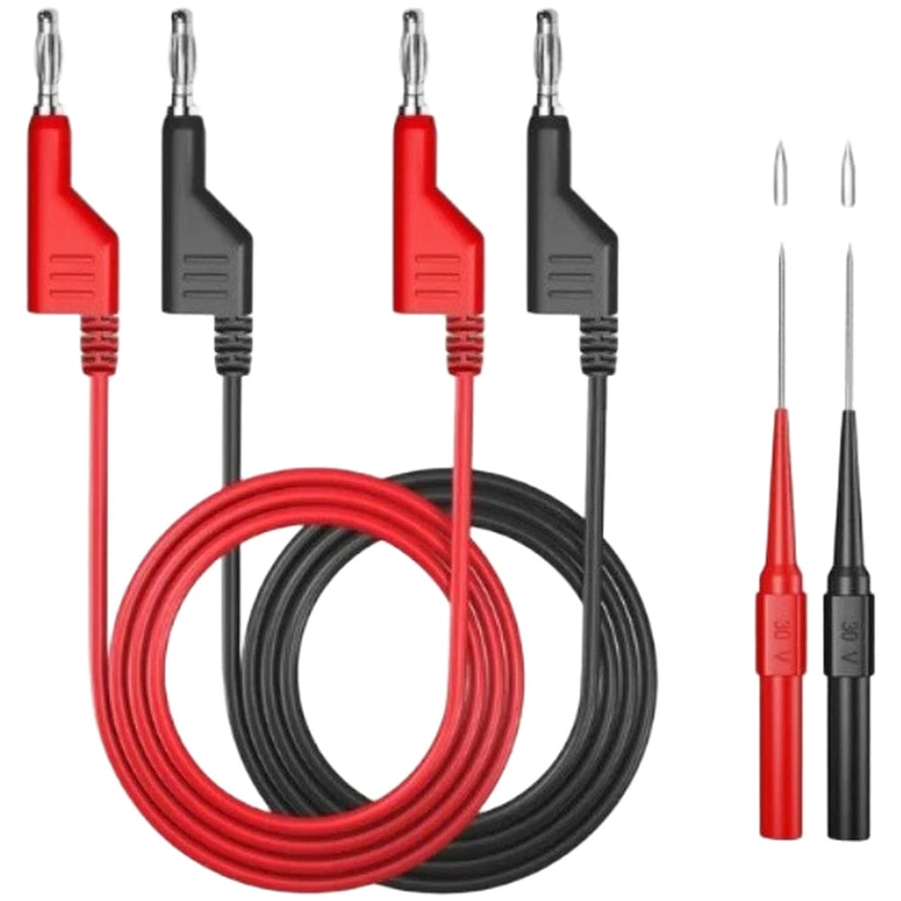 4mm Banana Connector Test Cable Set with Alligator Clips for Multimeter