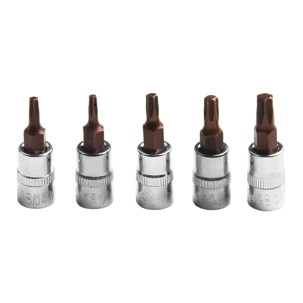 5-Piece 1/4 Inch Drive Socket Set for Electrician Tasks - Advanced Alloy Steel