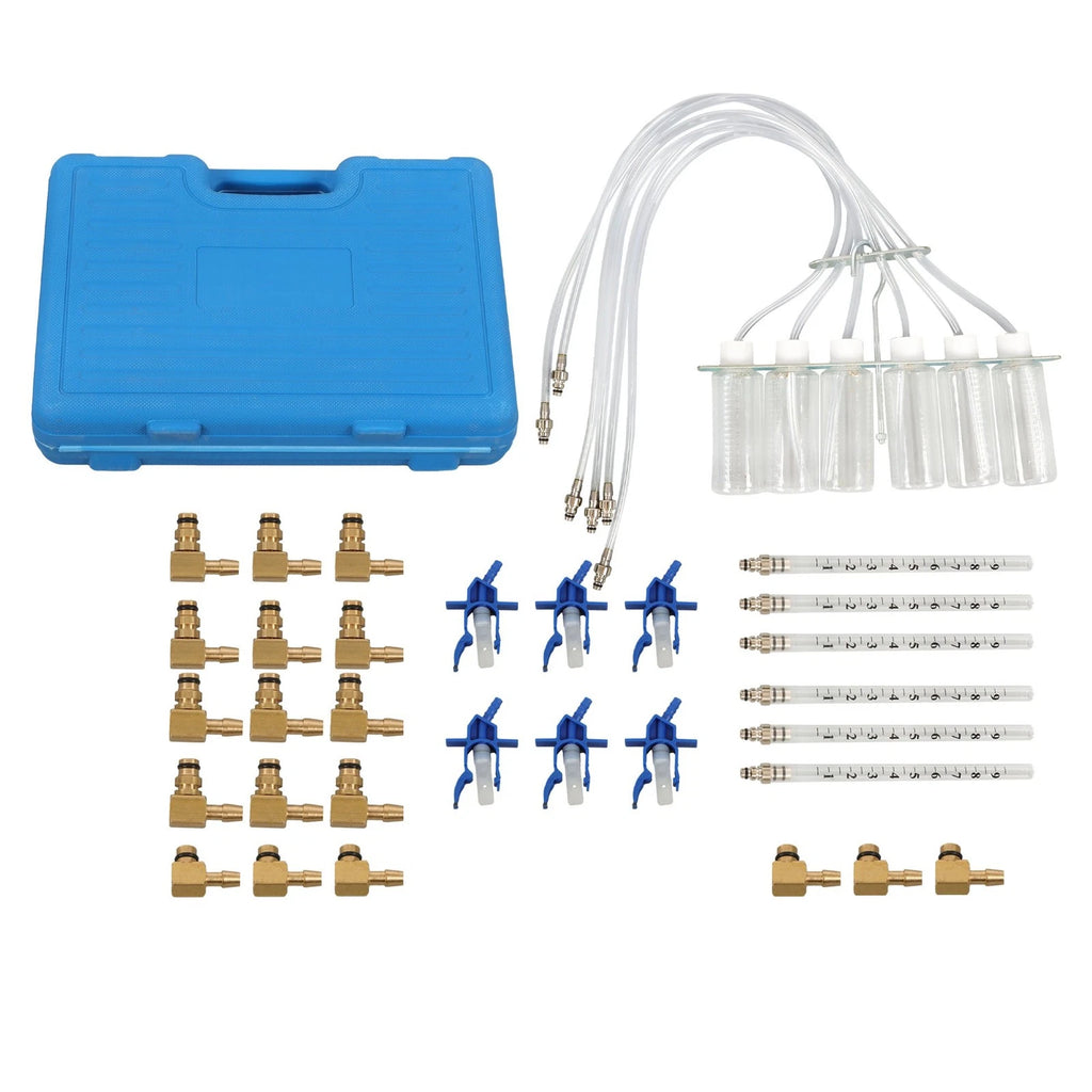 6 Cylinder Diesel Injector Flow Meter Tester Kit for Common Rail Vehicles