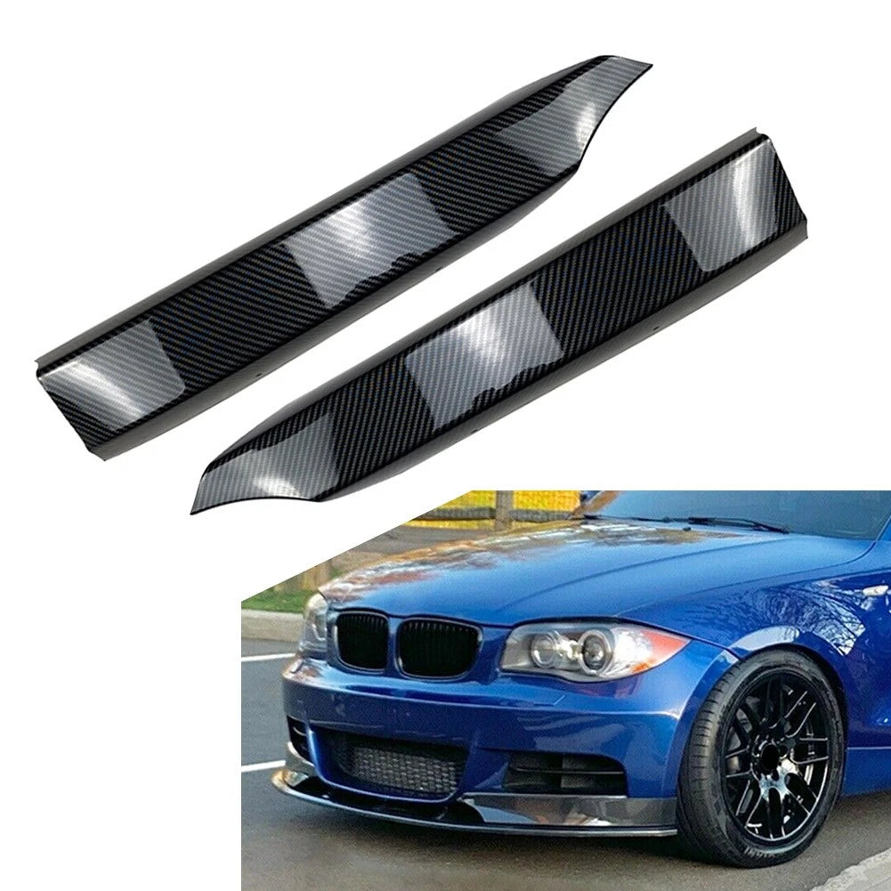 Front Bumper Side Spoiler Lip Protector for BMW 1 Series E82 E88 (2008–2013)