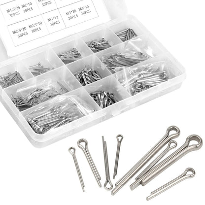 420PCS Stainless Steel Split Cotter Pins Assortment Kit