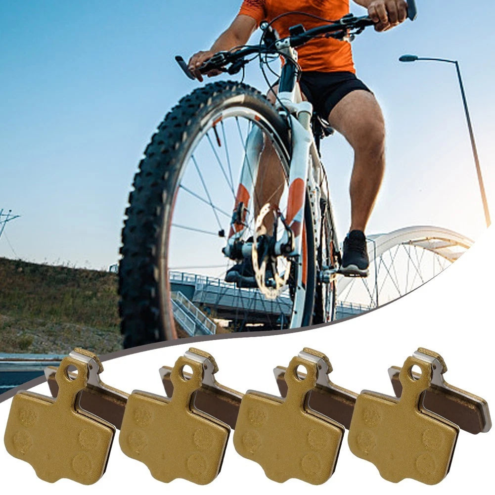 Set of 4 Brake Pads for Bicycle (Full Metal Replacement)