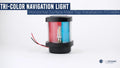 LED Tri-Color Navigation Light for Boats (12V DC, Vertical Mount)