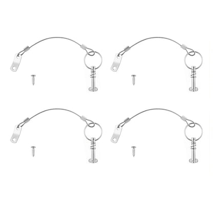 Set of 4 Spring Loaded Quick Release Pins for Marine Deck Hinge Support Poles