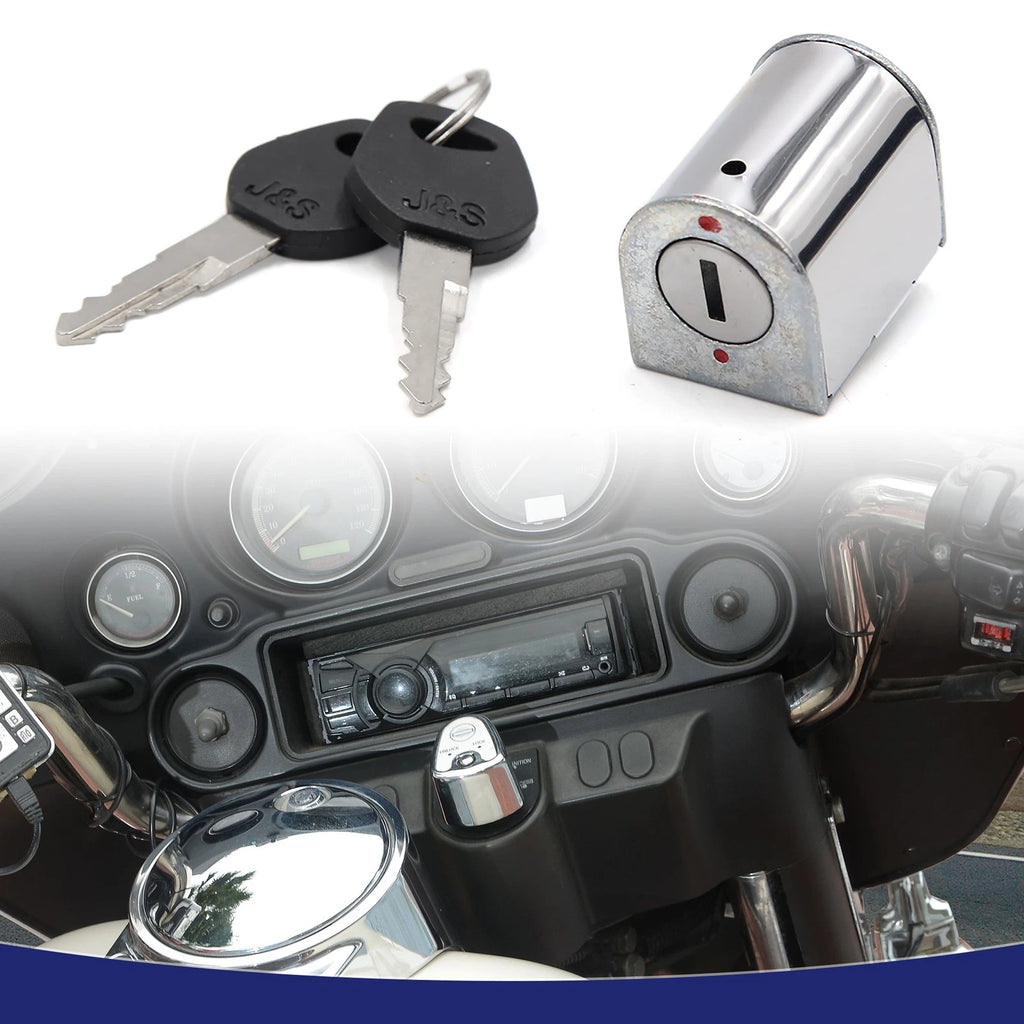 Stainless Steel Steering Lock with Keys for Honda CG125 (2006–2009)