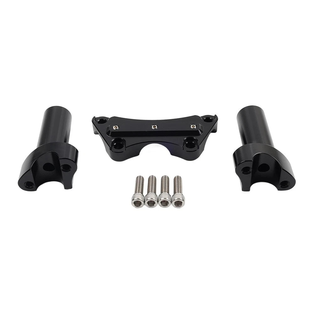 3.5" Straight Handlebar Riser & Top Clamp for Harley Dyna Tour Road Glide