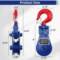2 Ton Snatch Block with Swivel Hook for Wrecker Roll Back (3" Sheave)