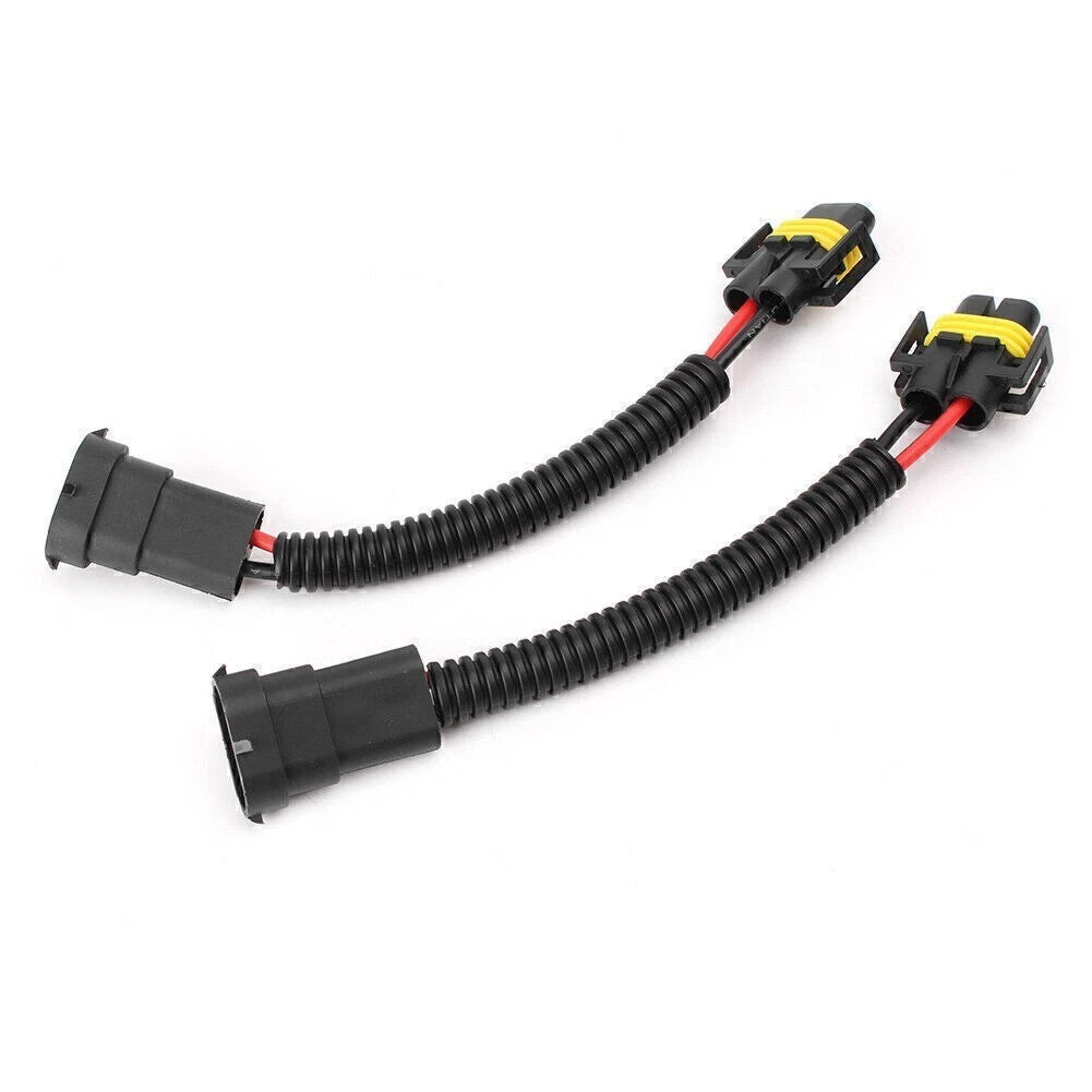 2X Headlight Fog Light H11 H8 Extension Wiring Harness Socket Connector